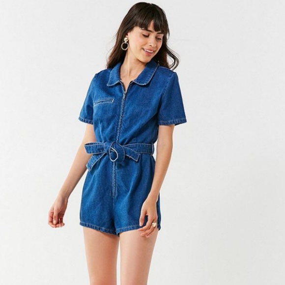 urban outfitters denim playsuit